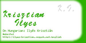 krisztian ilyes business card